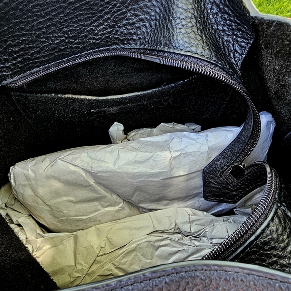 Rebecca Minkoff Crossbody Black Pebbled Leather Removeable Straps Silver Hardwar - Picture 3 of 8